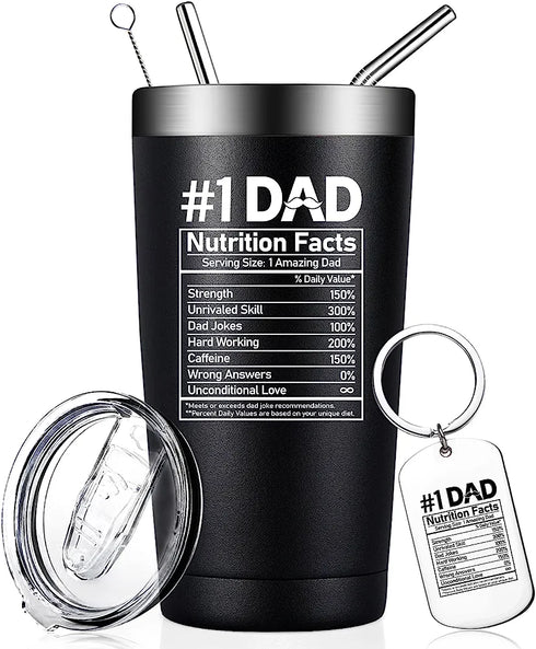 1 insulated tumbler, 1 keychain and 1 gift card-Fathers Day Gifts